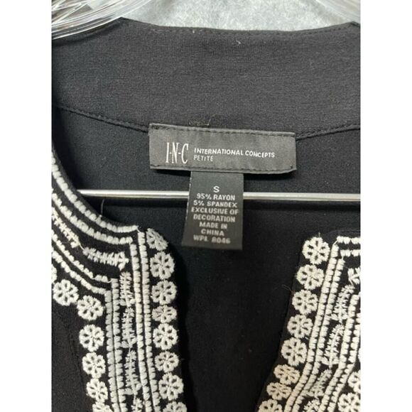 I.N.C International Concepts women's black white sleeveless blouse size S - Picture 2 of 4